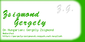 zsigmond gergely business card